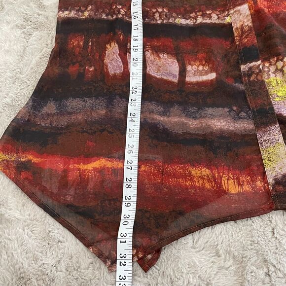 NWT Democracy Women Button-Front Asymmetric Blouse Abstract Print Size2X Career - Picture 15 of 16